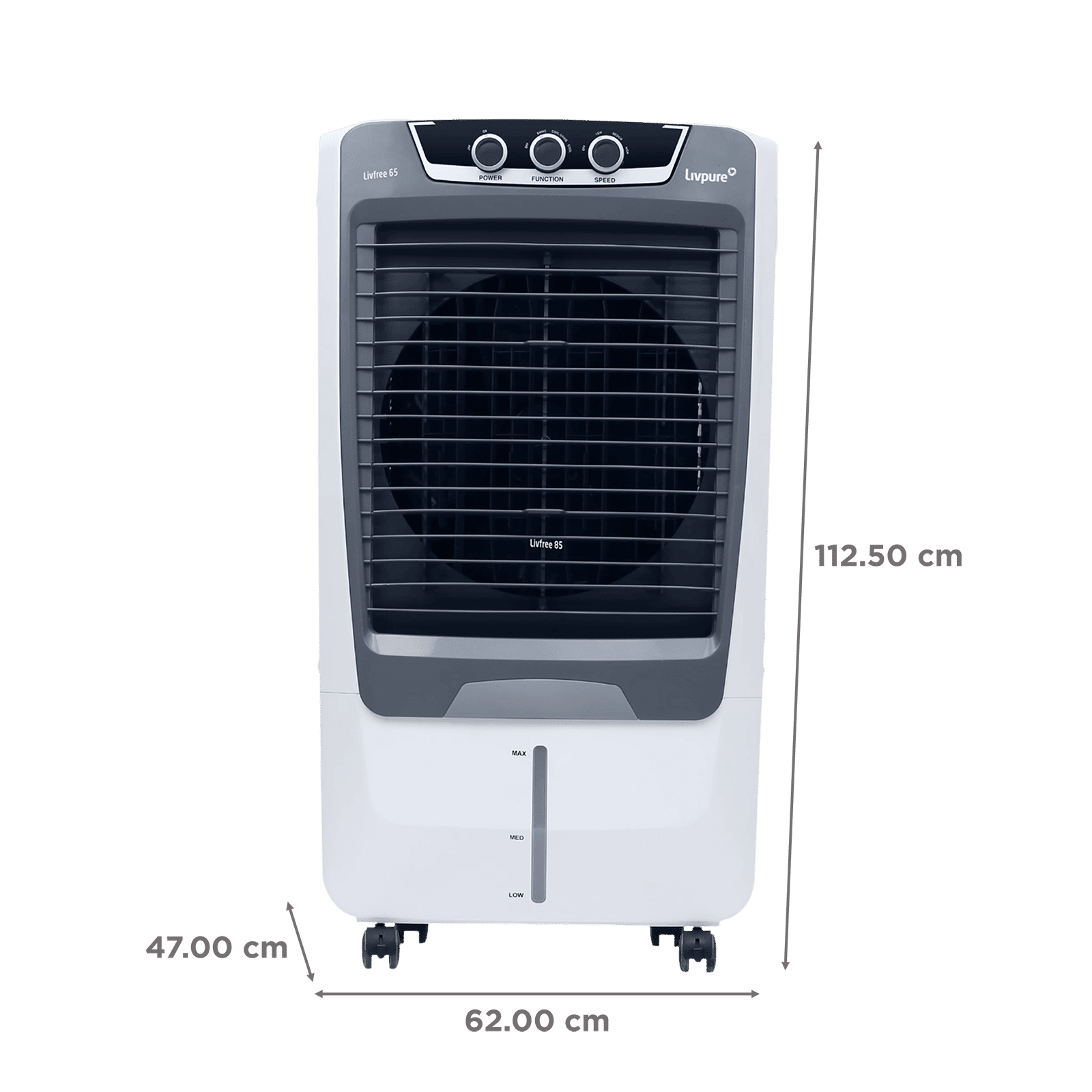 Livpure Livfree 65 Litres Desert Air Cooler with 4 Way Louver Movement (Thermal Overload Protection, White & Grey) Livpure Livfree 65 Litres Desert Air Cooler with 4 Way Louver Movement (Thermal Overload Protection, White & Grey)_2
