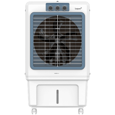 Livpure Iceblast 70 Litres Desert Air Cooler with Ice Chamber (Thermal Overload Protection, White and Blue)