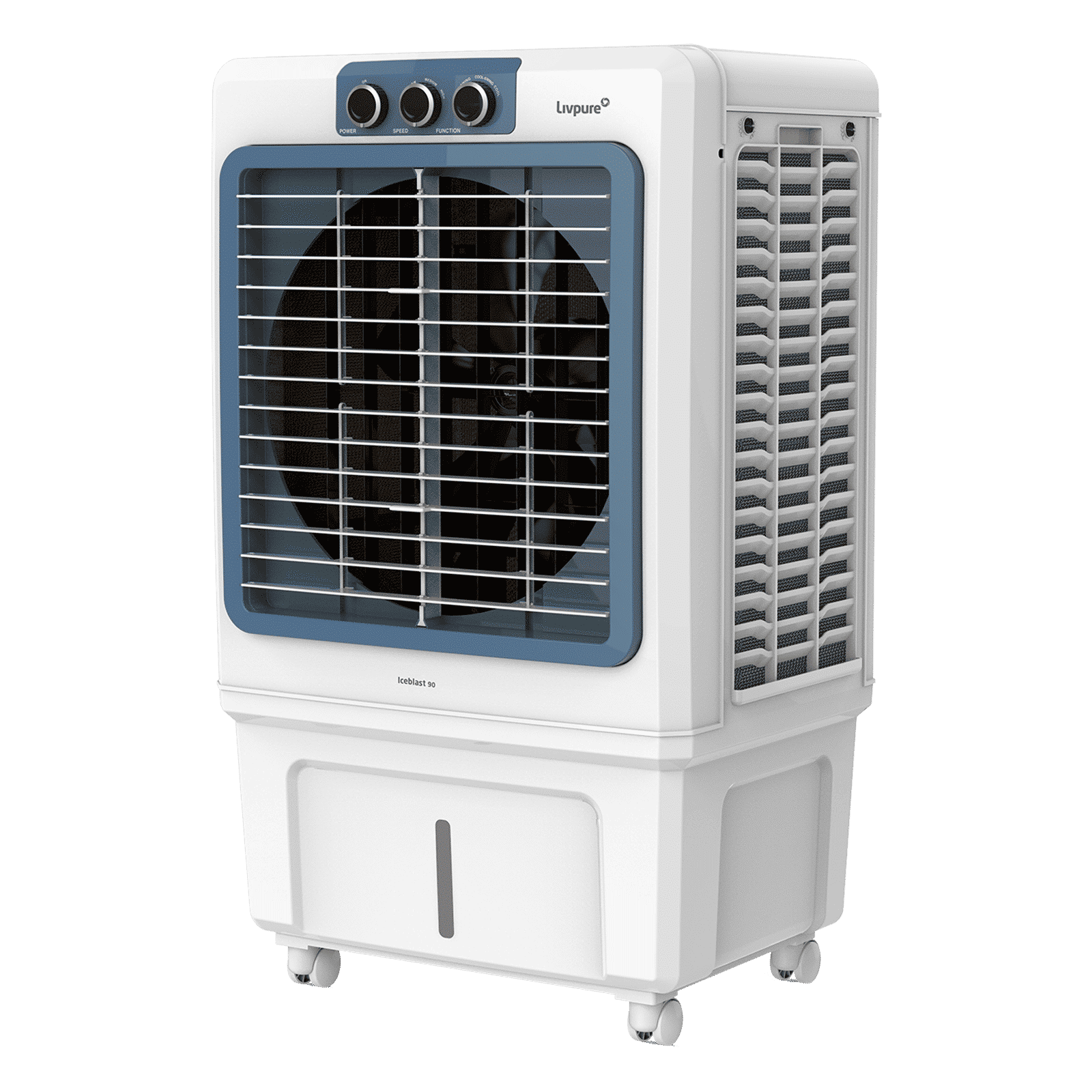 Livpure Ice Blast 90 Litres Desert Air Cooler with Temperature Overload Protection (Inverter Compatible, White & Blue) Livpure Ice Blast 90 Litres Desert Air Cooler with Temperature Overload Protection (Inverter Compatible, White & Blue)_9