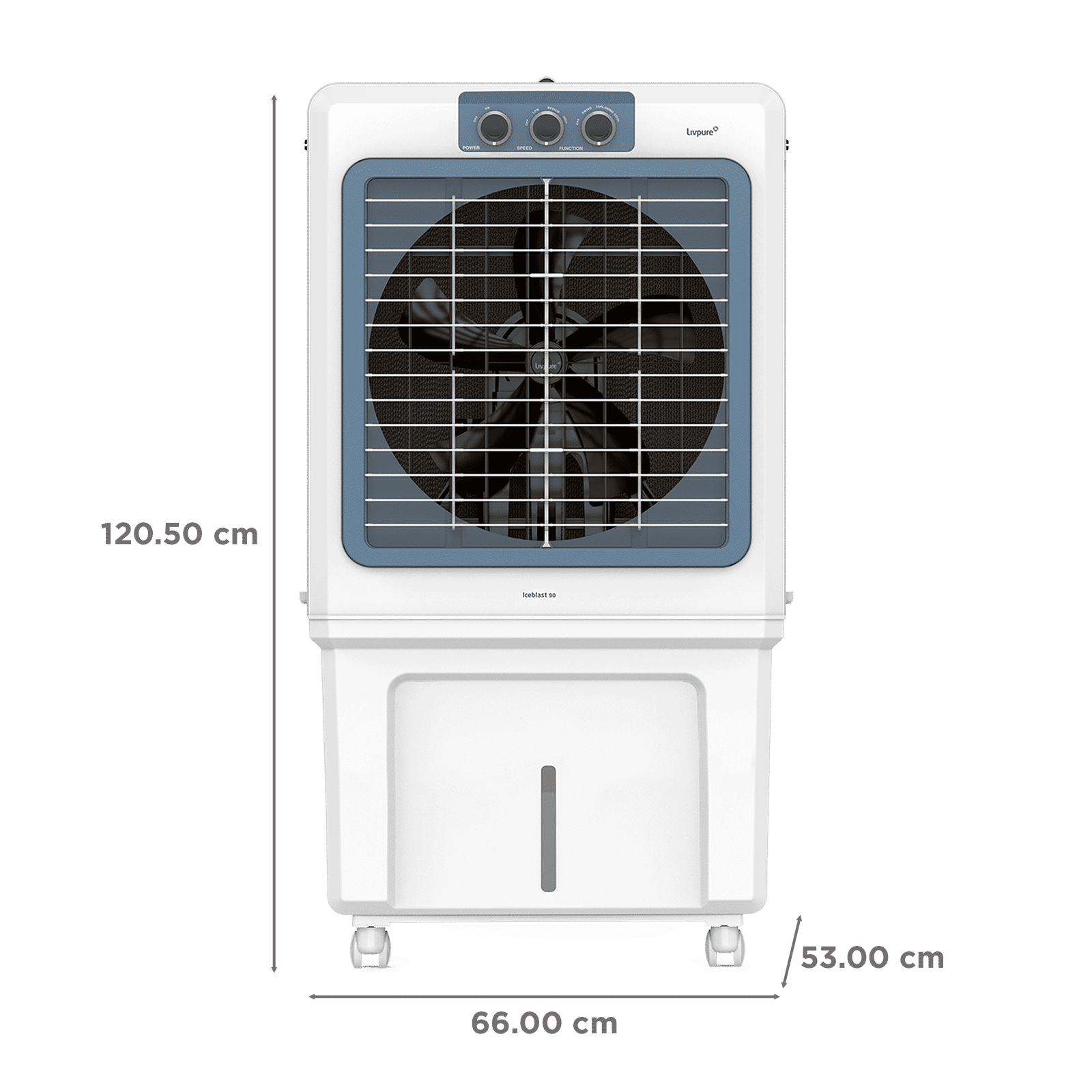 Livpure Ice Blast 90 Litres Desert Air Cooler with Temperature Overload Protection (Inverter Compatible, White & Blue) Livpure Ice Blast 90 Litres Desert Air Cooler with Temperature Overload Protection (Inverter Compatible, White & Blue)_2