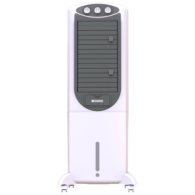 Blue Star PREMIA 35 Litres Tower Air Cooler with Anti-Microbial Property (Cross Drift Technology, White & Cool Grey)