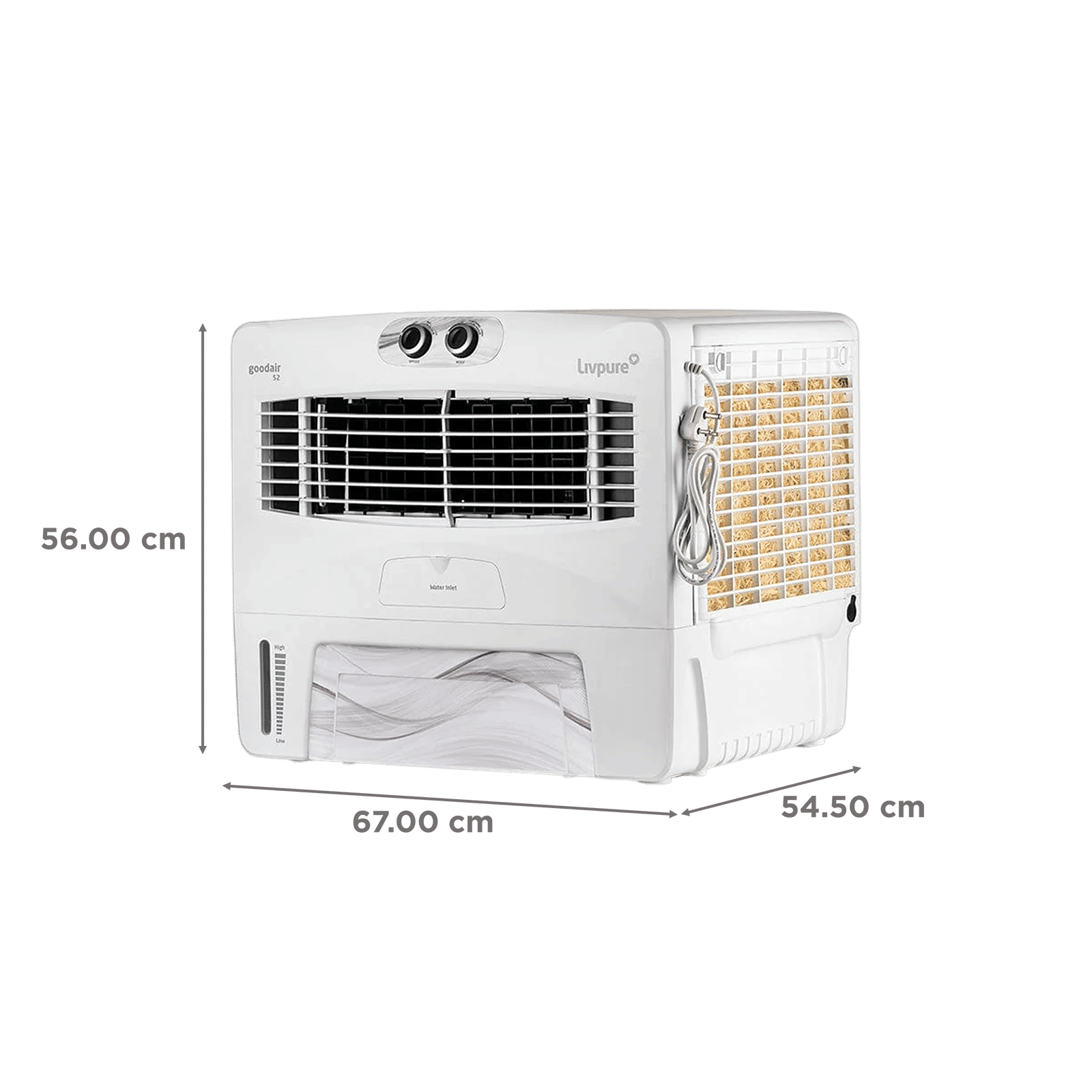 Livpure Goodair 52 Litres Window Air Cooler with Inverter Compatible (Weather Resistant, White)_2
