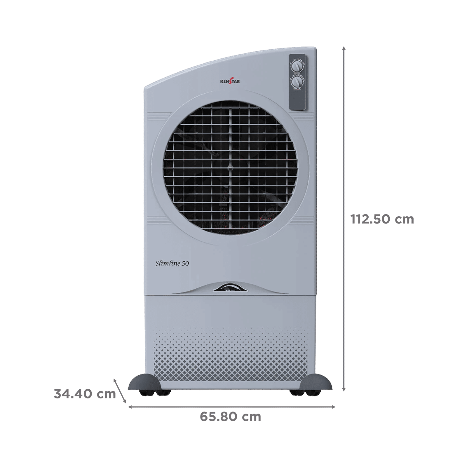 KENSTAR Slimline HC 50 50 Litres Desert Air Cooler with Quadraflow Technology (Honeycomb Cooling Pads, Light Grey) KENSTAR Slimline HC 50 50 Litres Desert Air Cooler with Quadraflow Technology (Honeycomb Cooling Pads, Light Grey)_2