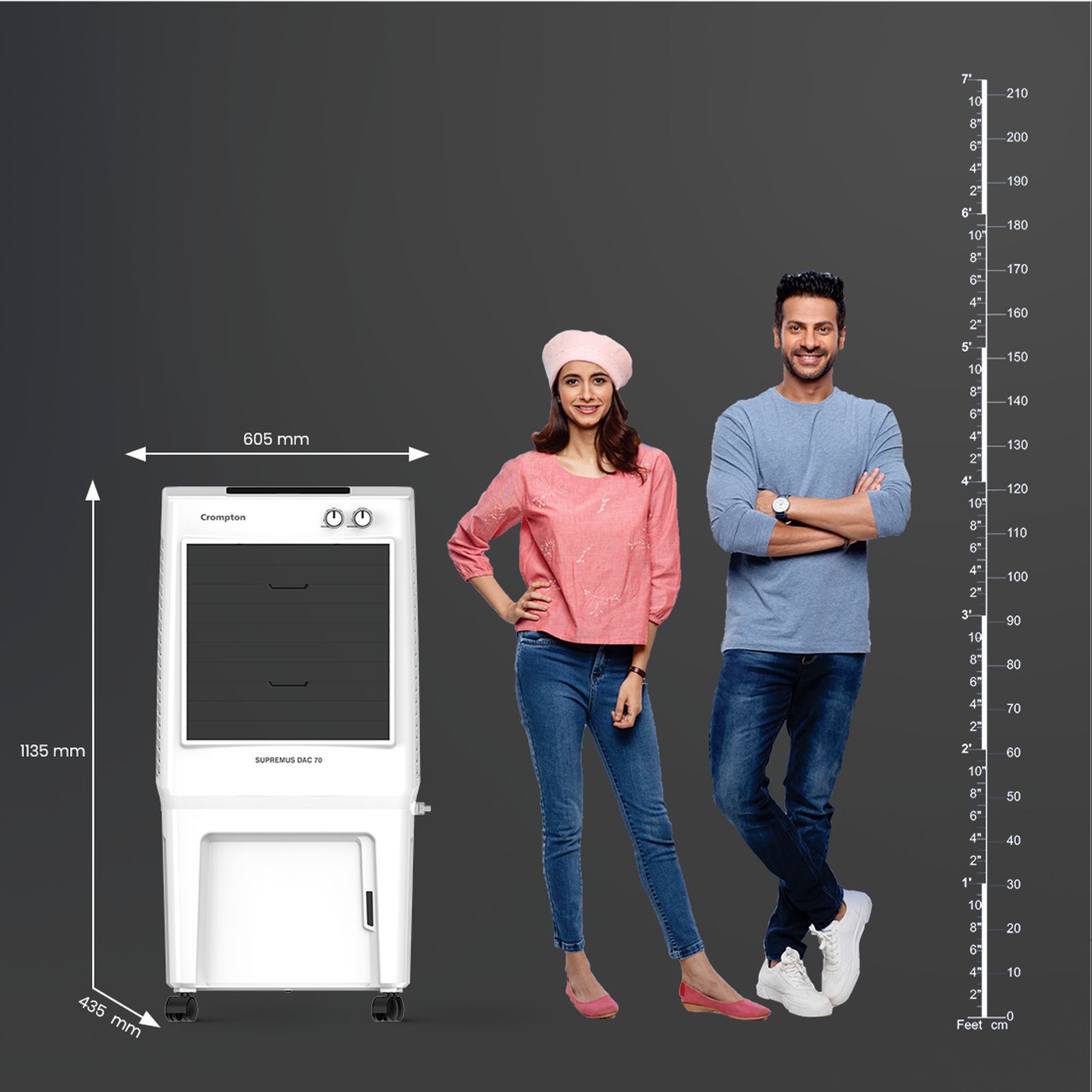 Crompton Supremus 70 Litres Desert Air Cooler with Double Ball Bearing (4 Way Air Deflection, White & Black) Crompton Supremus 70 Litres Desert Air Cooler with Double Ball Bearing (4 Way Air Deflection, White & Black)_7