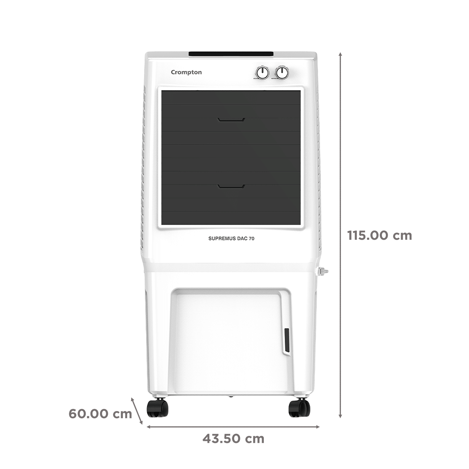 Crompton Supremus 70 Litres Desert Air Cooler with Double Ball Bearing (4 Way Air Deflection, White & Black) Crompton Supremus 70 Litres Desert Air Cooler with Double Ball Bearing (4 Way Air Deflection, White & Black)_2
