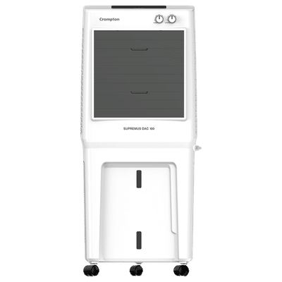 Crompton Supremus 100 Litres Desert Air Cooler with Everlast Pump (Honeycomb Pads, White)