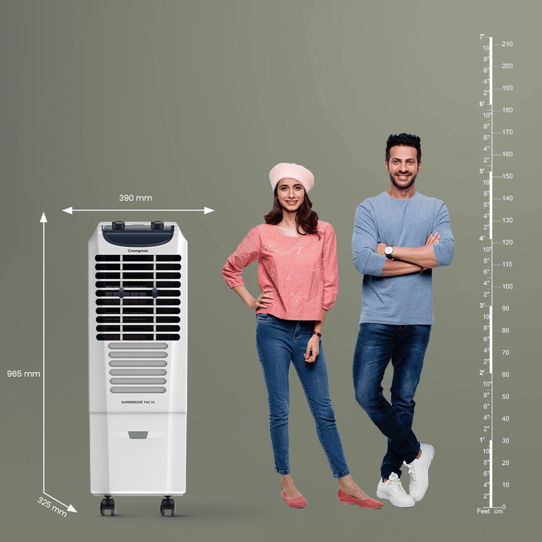 Crompton Surebreeze 24 Litres Tower Air Cooler with Overload Protection (4-Way Air Deflection, White & Black) Crompton Surebreeze 24 Litres Tower Air Cooler with Overload Protection (4-Way Air Deflection, White & Black)_7