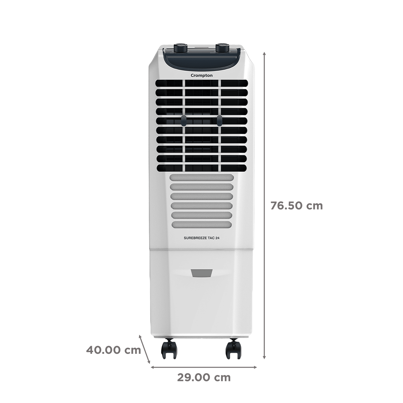 Crompton Surebreeze 24 Litres Tower Air Cooler with Overload Protection (4-Way Air Deflection, White & Black) Crompton Surebreeze 24 Litres Tower Air Cooler with Overload Protection (4-Way Air Deflection, White & Black)_2