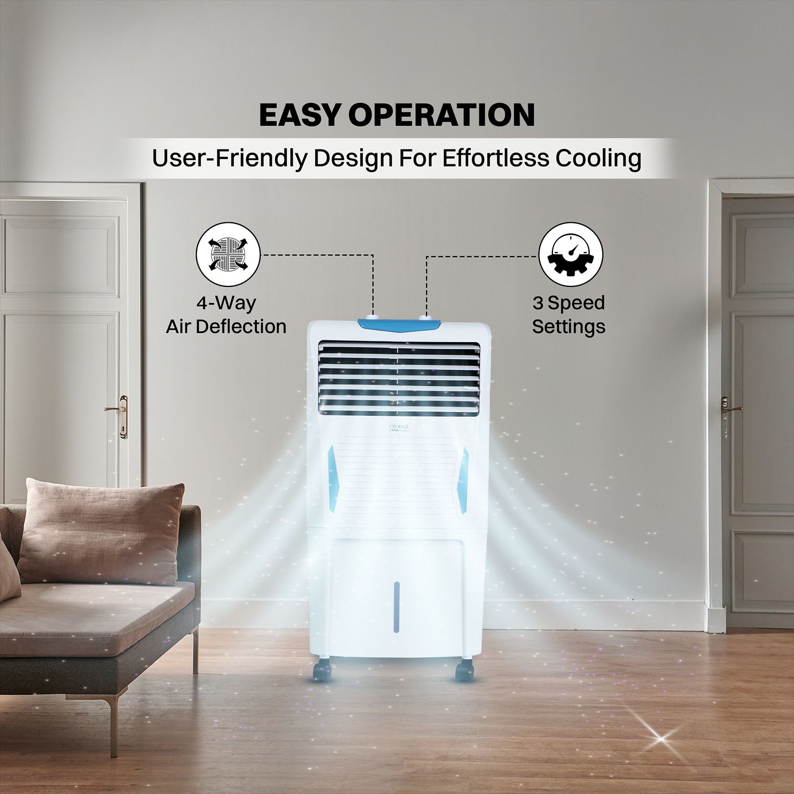 Croma 40 Litres Personal Air Cooler with Inverter Compatibility (Evaporative Cooling Technology, White) Croma 40 Litres Personal Air Cooler with Inverter Compatibility (Evaporative Cooling Technology, White)_7