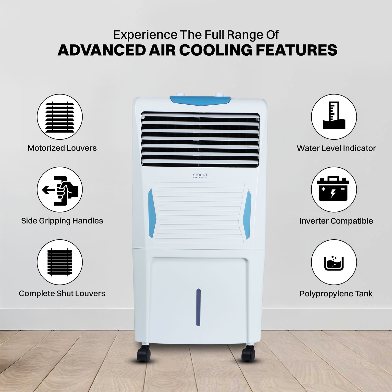 Croma 40 Litres Personal Air Cooler with Inverter Compatibility (Evaporative Cooling Technology, White) Croma 40 Litres Personal Air Cooler with Inverter Compatibility (Evaporative Cooling Technology, White)_8
