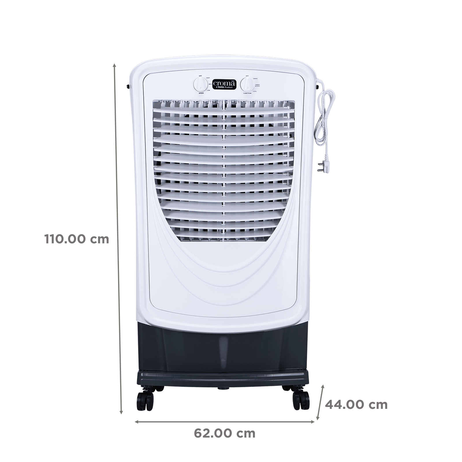 Croma 60 Litres Desert Air Cooler with Water Level Indicator (Inverter Compatible, White)_2