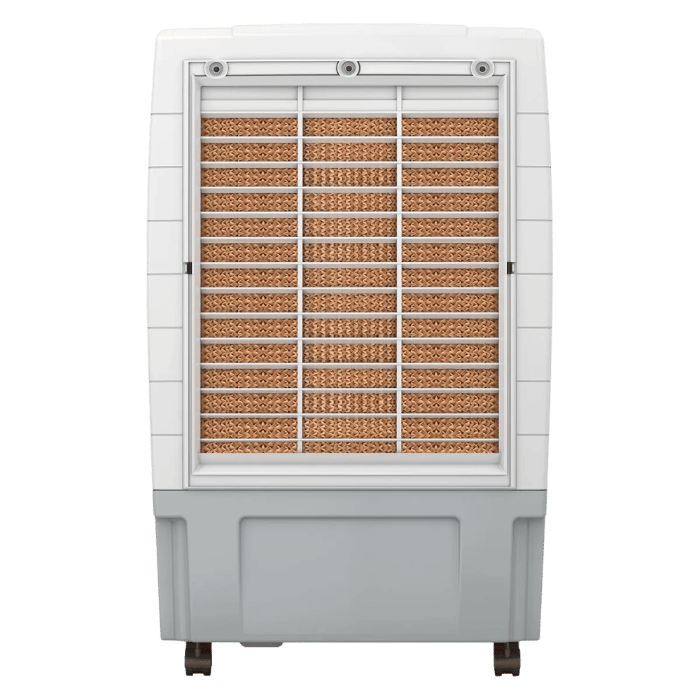 HAVELLS KoolWave 55 Litres Desert Air Cooler with Double Ball Bearing Motor (Fully Collapsible Louvers, White & Grey)_5
