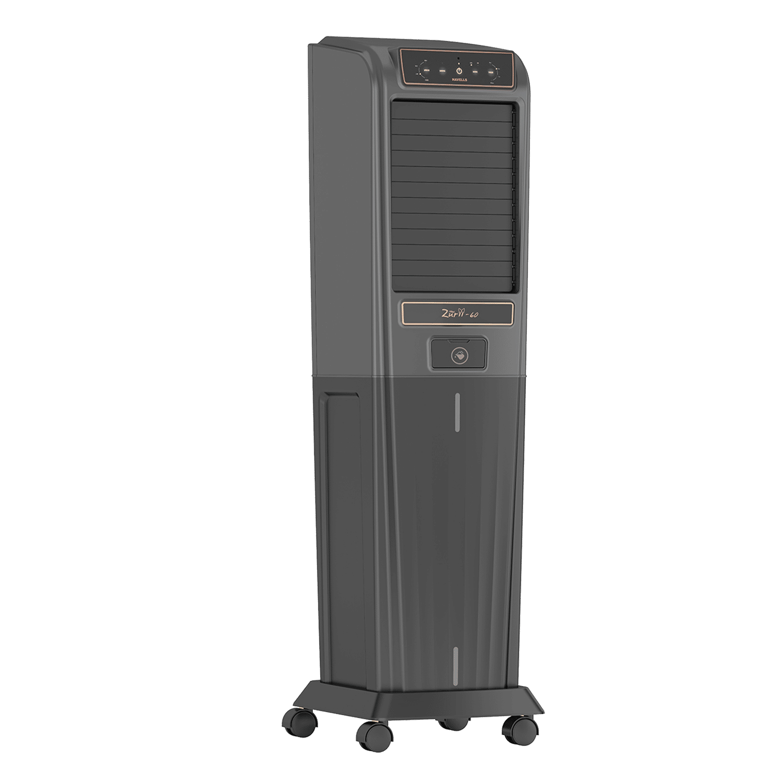 HAVELLS Zurii 60 Litres Tower Air Cooler with Dust Filter Net (Low Water Alarm, Black & Grey)_5