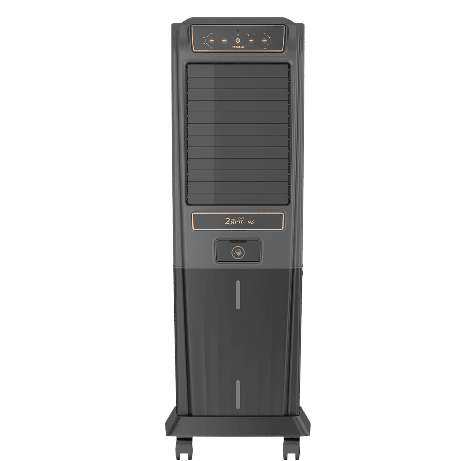 Havells Zurii 40 Litres Tower Air Cooler with Dust Filter Net (Low Water Alarm, Black & Grey) Havells Zurii 40 Litres Tower Air Cooler with Dust Filter Net (Low Water Alarm, Black & Grey)_1