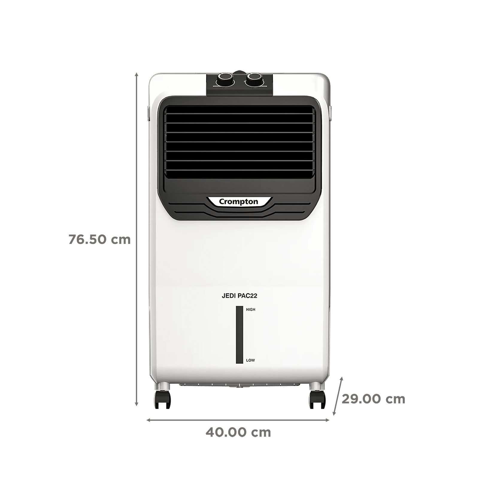 Crompton Jedi PAC 22 Litres Personal Air Cooler with Everlast Pump (4 Way Air Deflection, White & Black) Crompton Jedi PAC 22 Litres Personal Air Cooler with Everlast Pump (4 Way Air Deflection, White & Black)_2