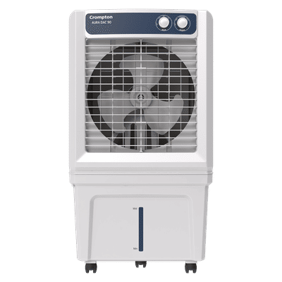 Crompton Aura 90 Litres Desert Air Cooler with Everlast Pump (Collasible Louvers, Indian Ink & While)