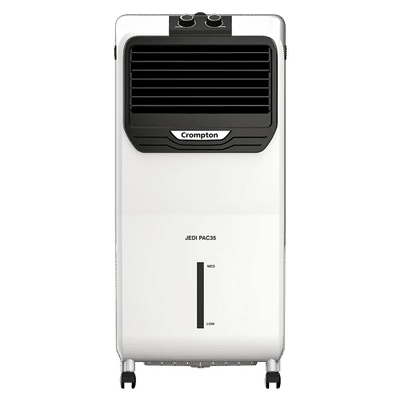 Crompton Jedi PAC 35 Litres Personal Air Cooler with Everlast Pump (4 Way Air Deflection, White & Black)