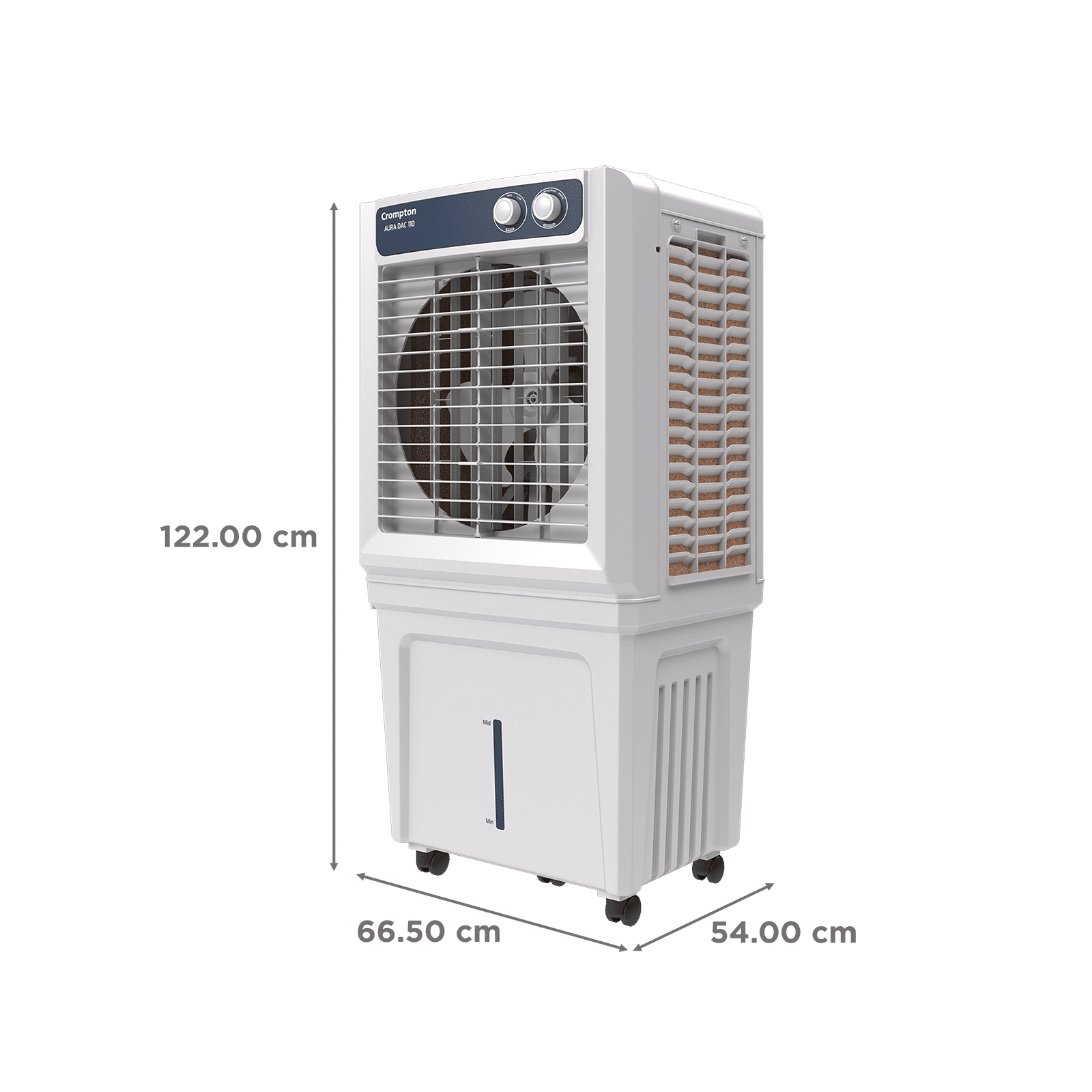 Crompton Aura 110 Litres Desert Air Cooler with Everlast Pump (Collasible Louvers, Indian Ink & While) Crompton Aura 110 Litres Desert Air Cooler with Everlast Pump (Collasible Louvers, Indian Ink & While)_2