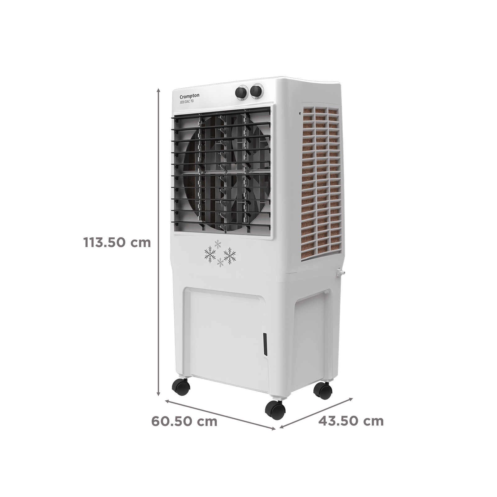Crompton Jedi 70 Litres Desert Air Cooler with Everlast Pump (Fully Collasible Louvers, Black & White) Crompton Jedi 70 Litres Desert Air Cooler with Everlast Pump (Fully Collasible Louvers, Black & White)_2