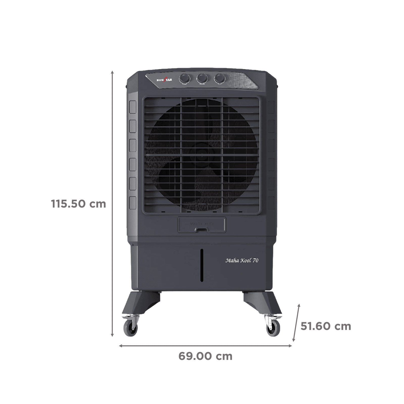 KENSTAR Mahakool HC 70 Litres Desert Air Cooler with Quadra Flow Technology (Inverter Compatible, Grey)_2
