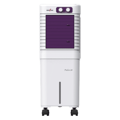 KENSTAR Pulse HC 20 Litres Personal Air Cooler with Double Ball Bearing Motor (Collapsible Louvres, White)