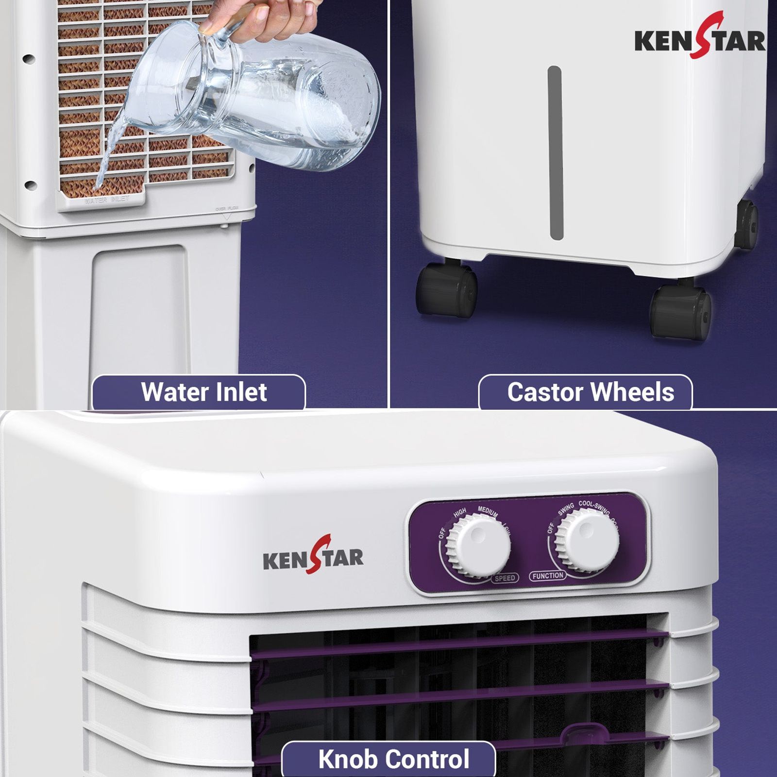KENSTAR Pulse HC 20 Litres Personal Air Cooler with Double Ball Bearing Motor (Collapsible Louvres, White) KENSTAR Pulse HC 20 Litres Personal Air Cooler with Double Ball Bearing Motor (Collapsible Louvres, White)_7