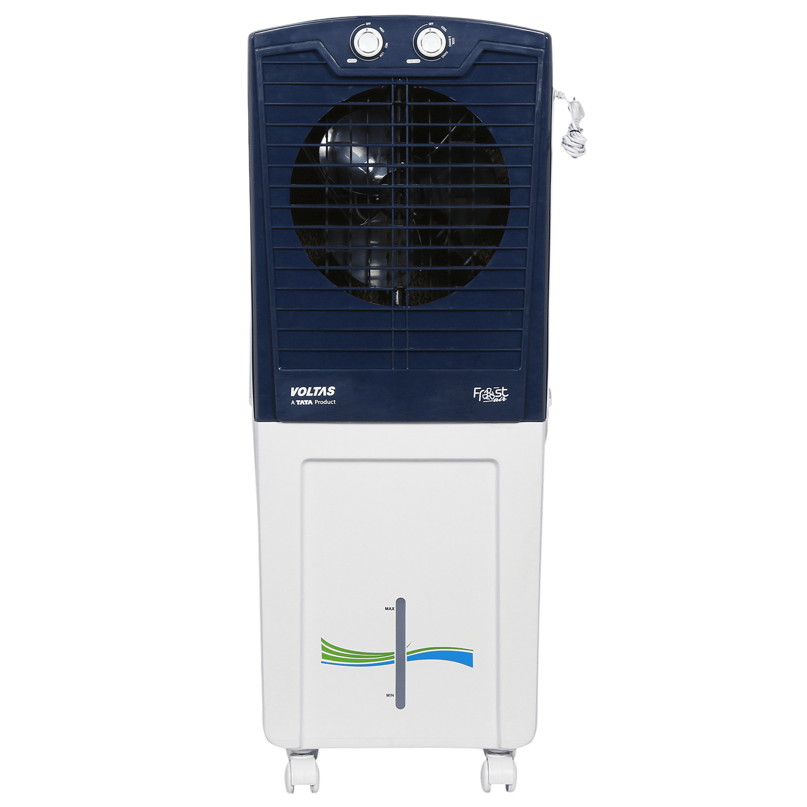 VOLTAS Frost Air 60 Litres Personal Air Cooler with Thermal Overload Protection (3 Speed Control, Oxford Blue)_1