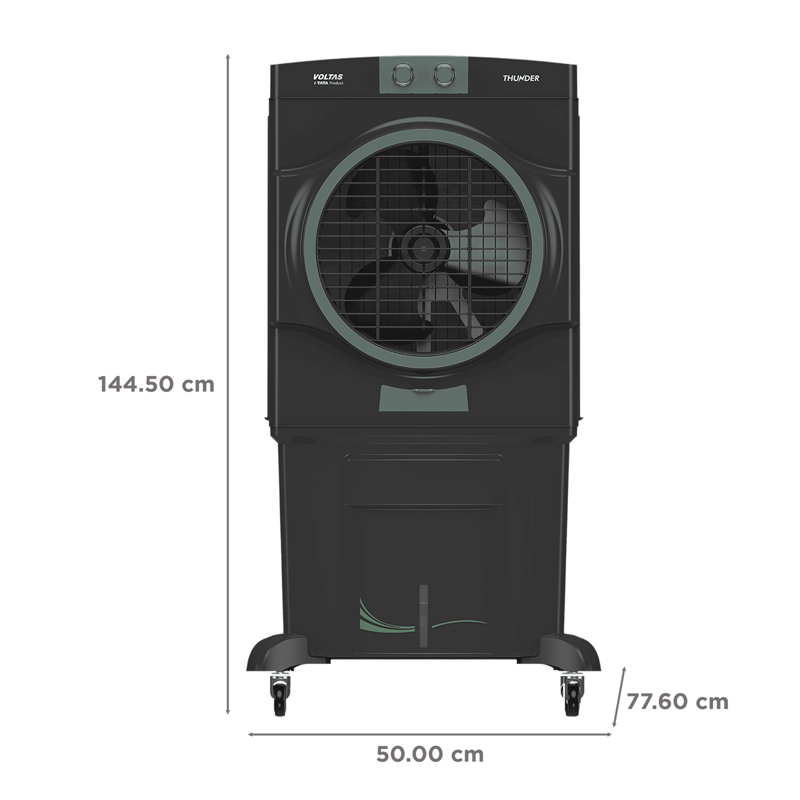 VOLTAS Thunder 110 Litres Desert Air Cooler with Thermal Overload Protection (3 Speed Control, Dark Grey) VOLTAS Thunder 110 Litres Desert Air Cooler with Thermal Overload Protection (3 Speed Control, Dark Grey)_2