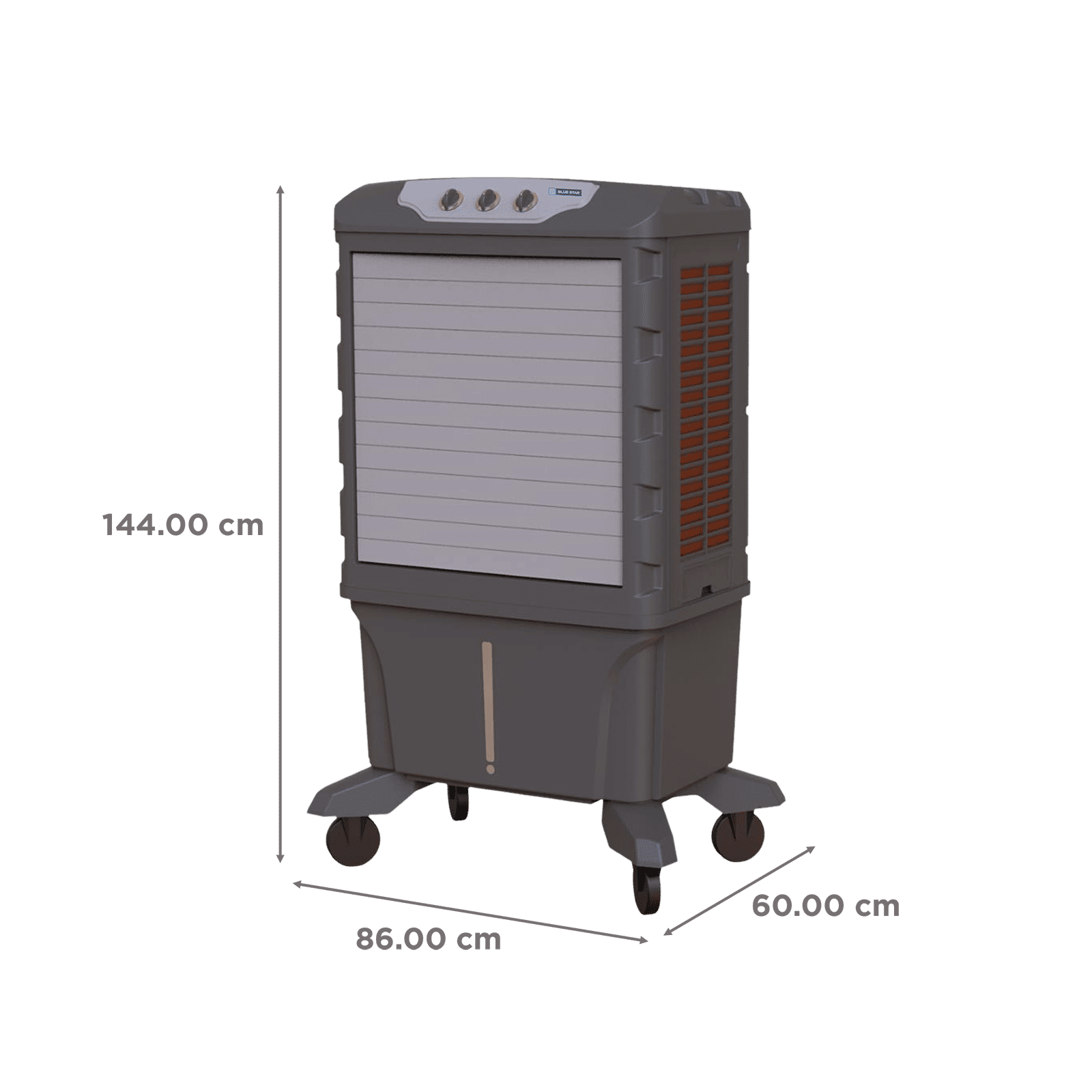 Blue Star Mega 120 Litres Desert Air Cooler with Thermal Overload Protection (Inverter Compatible, Grey)_2