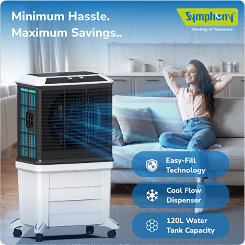 Symphony Arctic Circle 120 Litres Desert Air Cooler with i-Pure+ Technology (Inverter Compatible, Grey & Black)_14