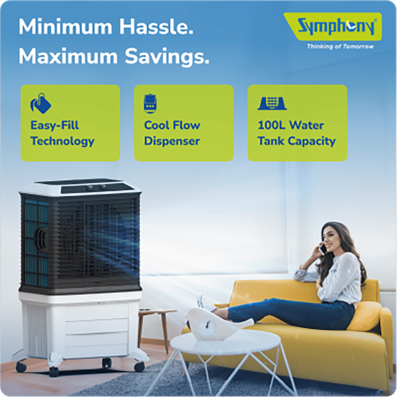 Symphony Arctic Circle 100 Litres Desert Air Cooler with i-Pure+ Technology (Inverter Compatible, Grey & Black) Symphony Arctic Circle 100 Litres Desert Air Cooler with i-Pure+ Technology (Inverter Compatible, Grey & Black)_18