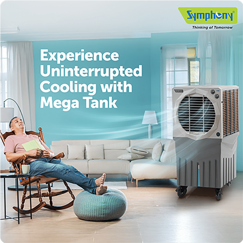 Symphony Jumbo 200EX 200 Litres Desert Air Cooler with CFD Technology (Inverter Compatible, White & Grey) Symphony Jumbo 200EX 200 Litres Desert Air Cooler with CFD Technology (Inverter Compatible, White & Grey)_8