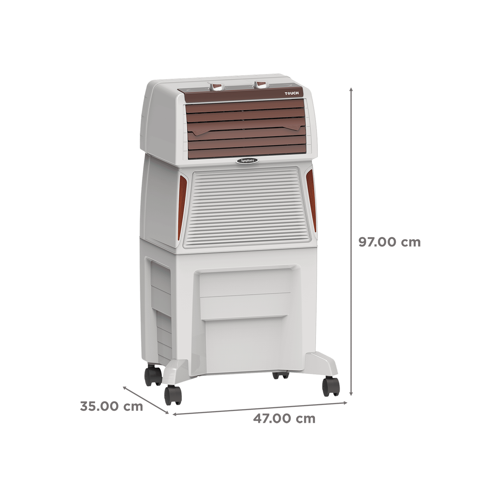 Symphony Touch 50 Litres Desert Air Cooler with Fully Closable Louvers (CFD Technology, White) Symphony Touch 50 Litres Desert Air Cooler with Fully Closable Louvers (CFD Technology, White)_2