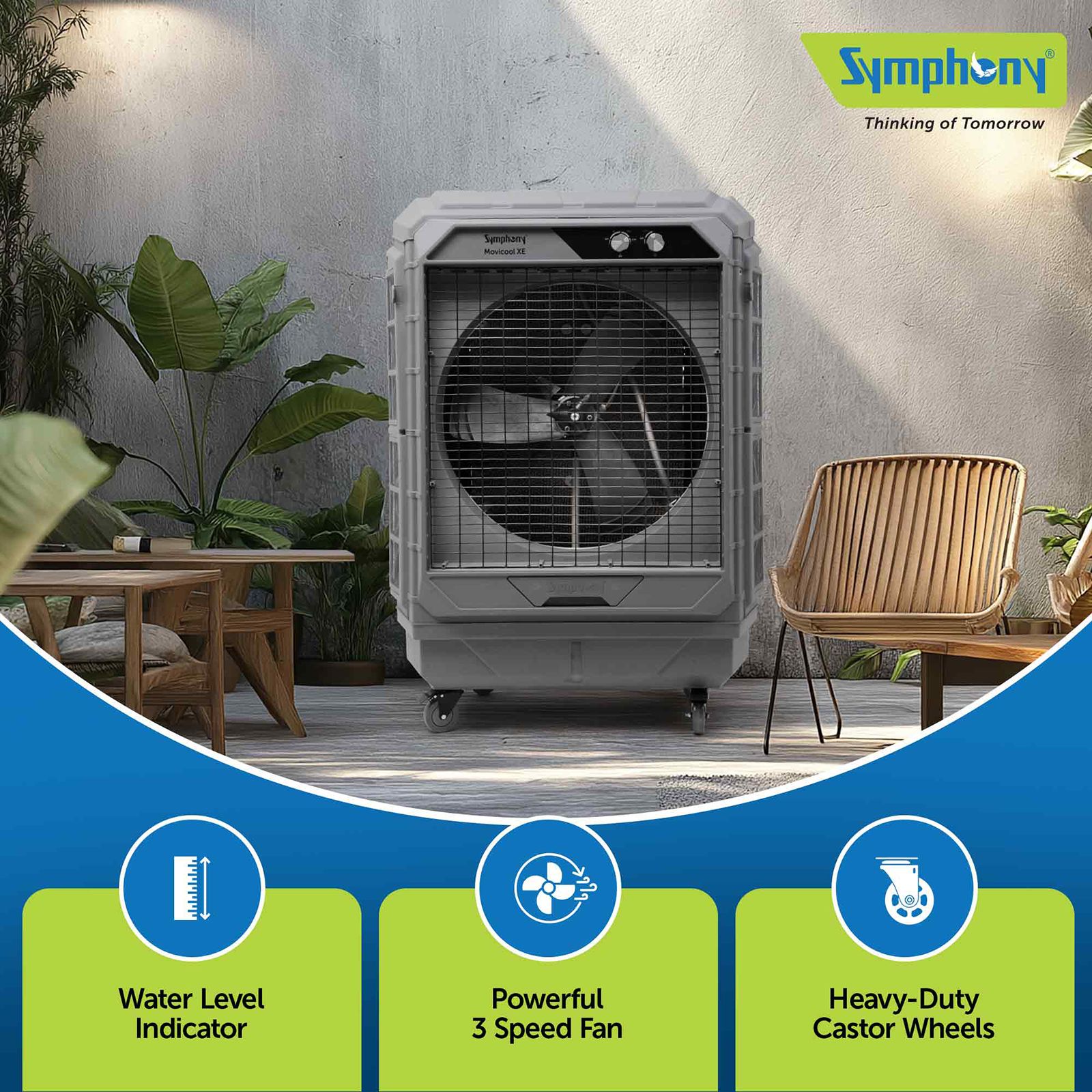 Symphony Movicool XE 100 Litres Desert Air Cooler with CFD Technology (Inverter Compatible, Grey) Symphony Movicool XE 100 Litres Desert Air Cooler with CFD Technology (Inverter Compatible, Grey)_12