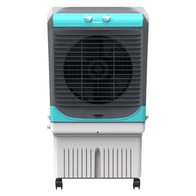 Symphony Maxwind 80XL+ 80 Litres Desert Air Cooler with CFD Technology (Inverter Compatible, Grey & Blue)