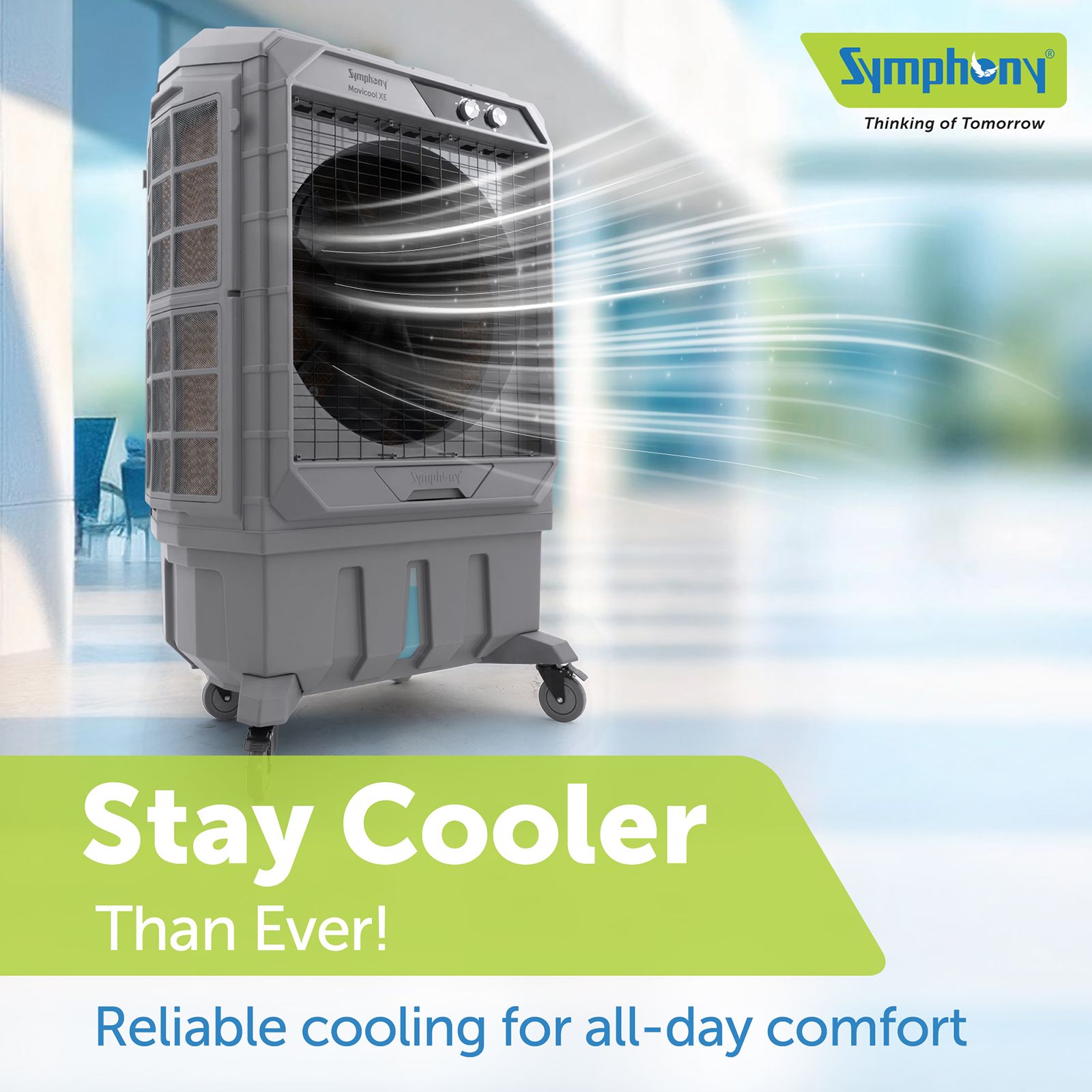 Symphony Movicool XE 200 Litres Desert Air Cooler with CFD Technology (Inverter Compatible, Grey) Symphony Movicool XE 200 Litres Desert Air Cooler with CFD Technology (Inverter Compatible, Grey)_9