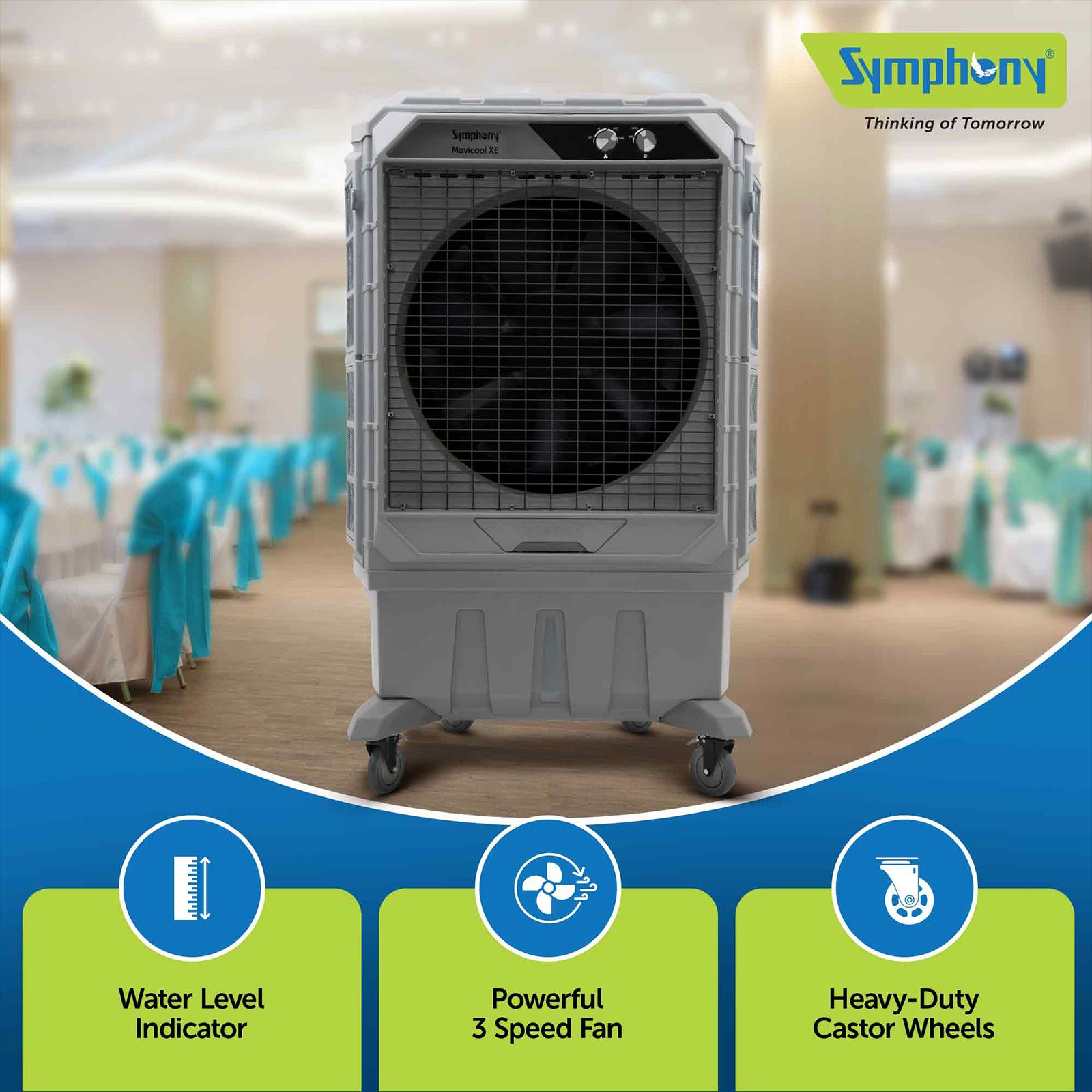 Symphony Movicool XE 200 Litres Desert Air Cooler with CFD Technology (Inverter Compatible, Grey) Symphony Movicool XE 200 Litres Desert Air Cooler with CFD Technology (Inverter Compatible, Grey)_12