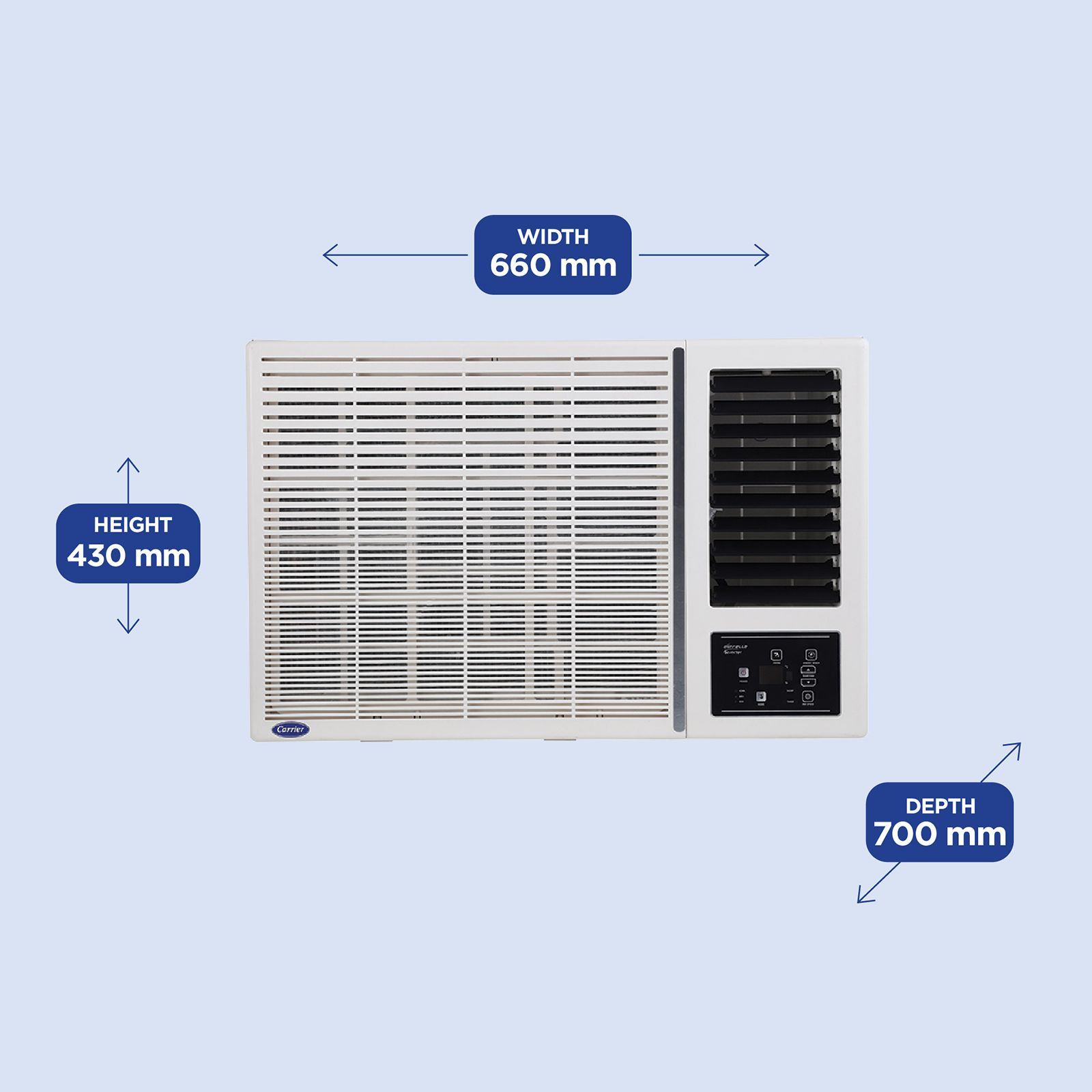 Carrier ESTRELLA FXi (E) 1.5 Ton 5 Star Inverter Window AC (2025 Model, Copper Condenser, Dust Filter, CIW19EC5R35F1) Carrier ESTRELLA FXi (E) 1.5 Ton 5 Star Inverter Window AC (2025 Model, Copper Condenser, Dust Filter, CIW19EC5R35F1)_6