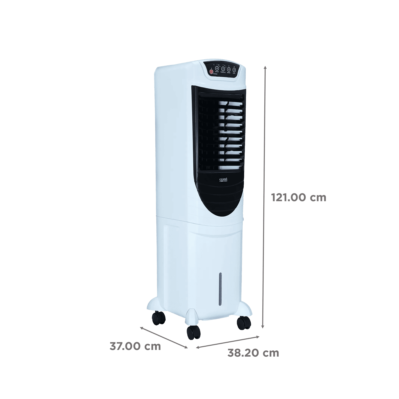 Croma 35 Litres Tower Air Cooler with Four-Way Air Deflection System (Powerful Airflow, White & Black)_2