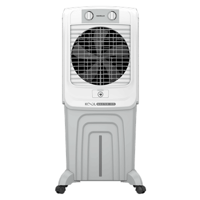 Havells KoolMaster 105 Litres Desert Air Cooler with Bacteria Shield Honeycomb Cooling Pad Technology (Dual Flow Technology, White&Grey)