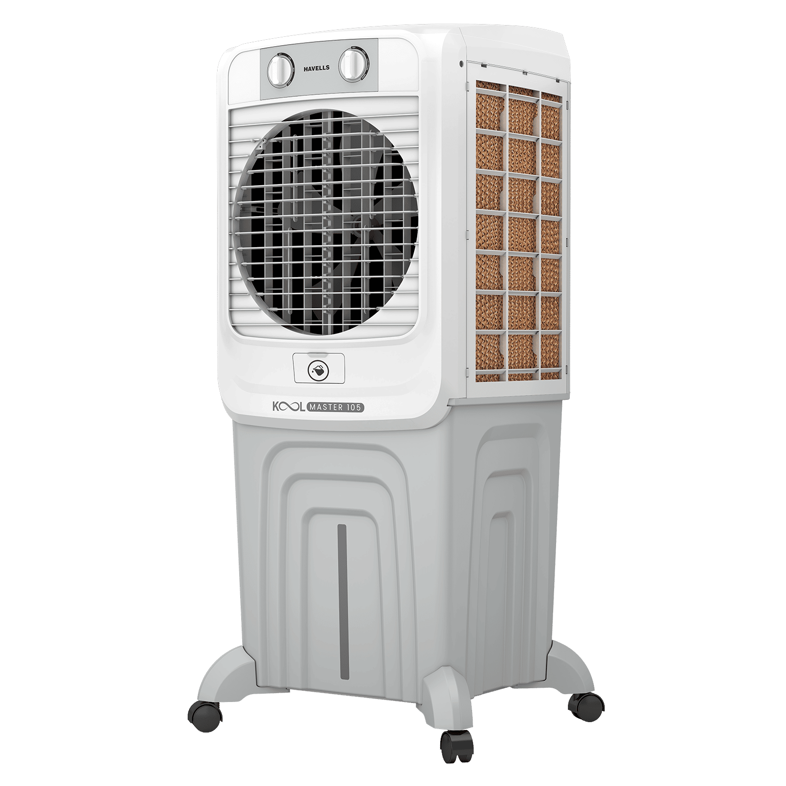 Havells KoolMaster 105 Litres Desert Air Cooler with Bacteria Shield Honeycomb Cooling Pad Technology (Dual Flow Technology, White&Grey)_6
