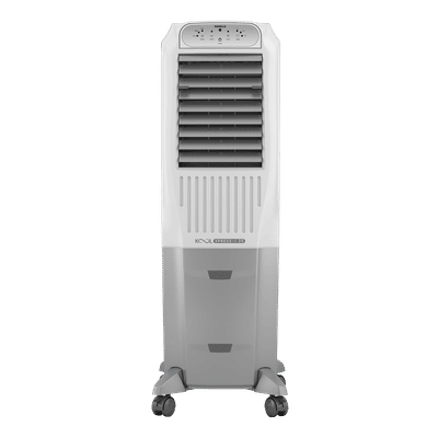 Havells Koolxpress i 35 Litres Tower Air Cooler with Low Water Alarm (Dual Flow Technology, White & Grey)