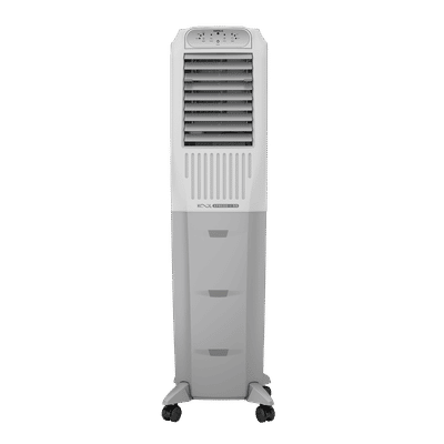 Havells Koolxpress i 55 Litres Tower Air Cooler with Low Water Alarm (Dual Flow Technology, White & Grey)