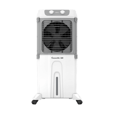 Havells Convertible 110 Litres Desert Air Cooler with Dual Flow Technology (Metal Blade Fan, White & Grey)