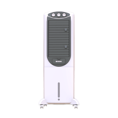 Blue Star PREMIA 35 Litres Tower Air Cooler with Anti-Microbial Property (Cross Drift Technology, White & Cool Grey)