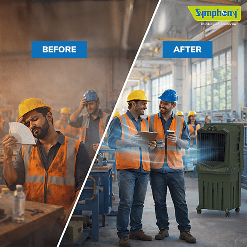 Symphony Air Force 90 80 Litres Desert Air Cooler with Auto Louver Movement (Inverter Compatible, Militry Green)_11