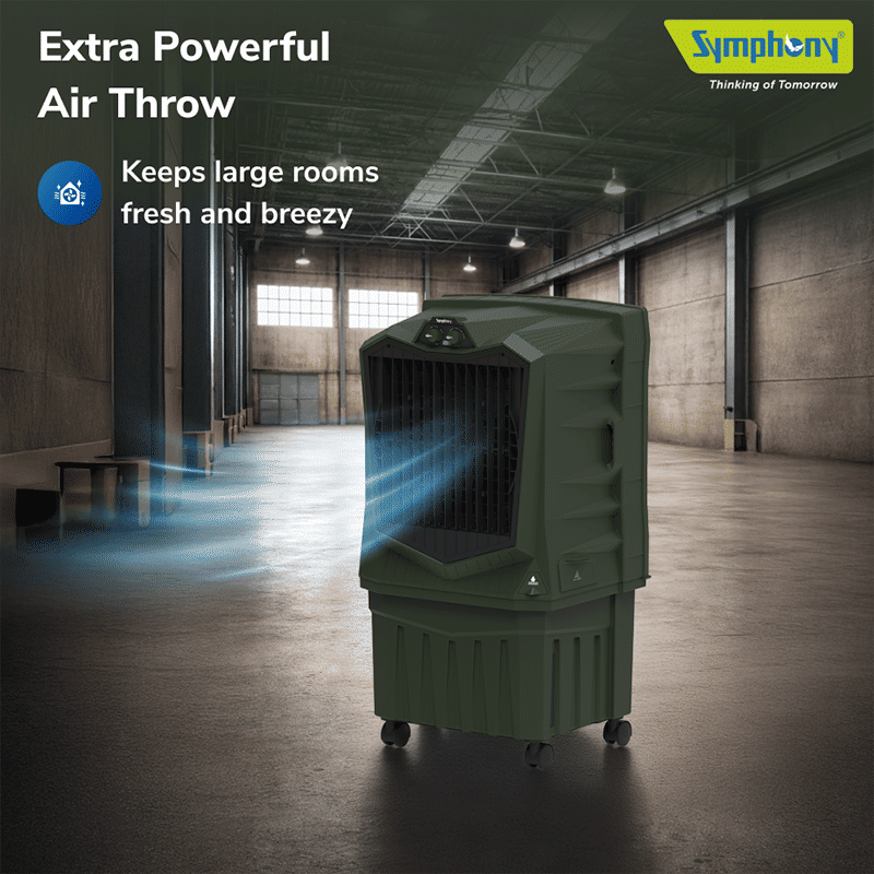 Symphony Air Force 60 Litres Desert Air Cooler with Auto Louver Movement (Inverter Compatible, Militry Green) Symphony Air Force 60 Litres Desert Air Cooler with Auto Louver Movement (Inverter Compatible, Militry Green)_5