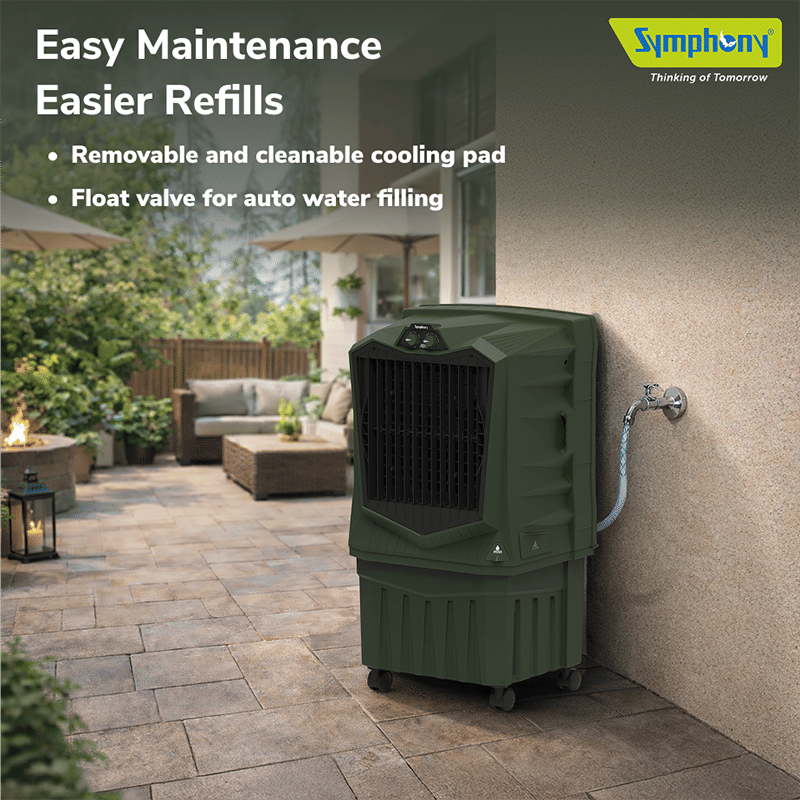Symphony Air Force 60 Litres Desert Air Cooler with Auto Louver Movement (Inverter Compatible, Militry Green) Symphony Air Force 60 Litres Desert Air Cooler with Auto Louver Movement (Inverter Compatible, Militry Green)_7