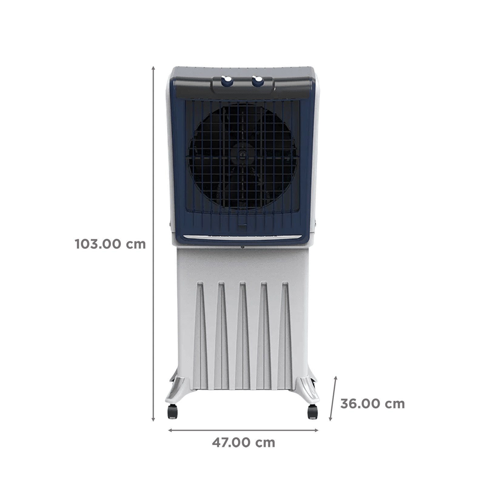 Symphony Silenzo 55 Litres Personal Air Cooler with Auto Louver Movement (Inverter Compatible, White & Blue)_2
