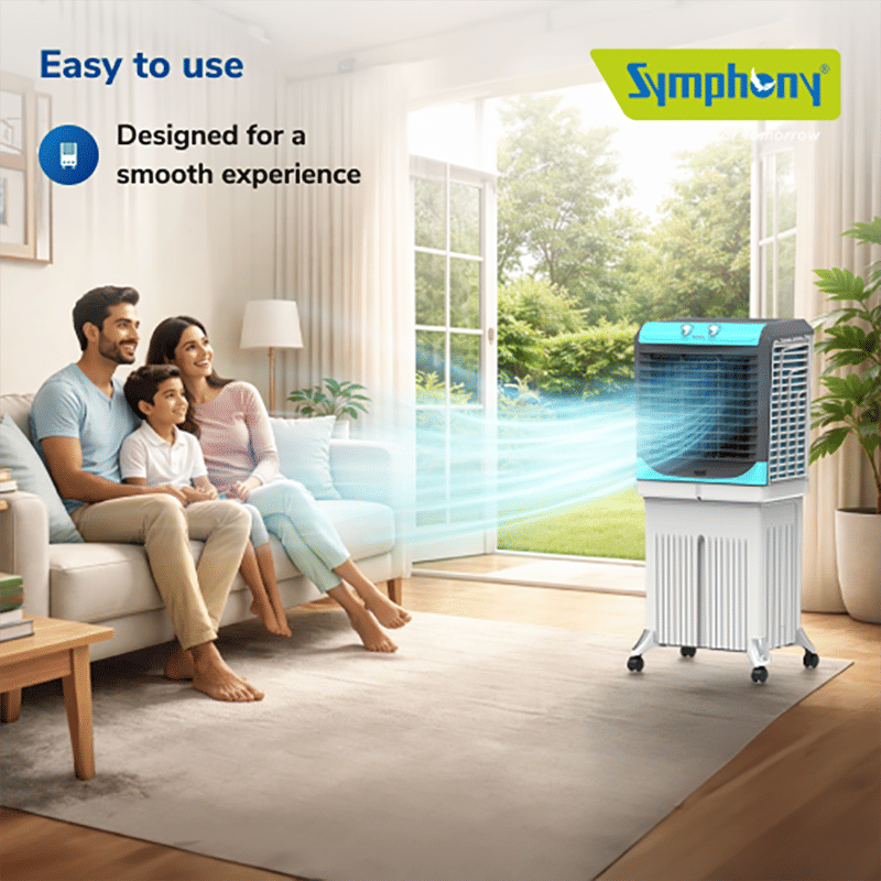Symphony Maxwind 55 45 Litres Personal Air Cooler with Auto Louver Movement (Inverter Compatible, White & Grey)_9